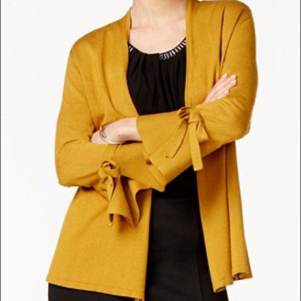 Alfani professional cardigan with bows on sleeves